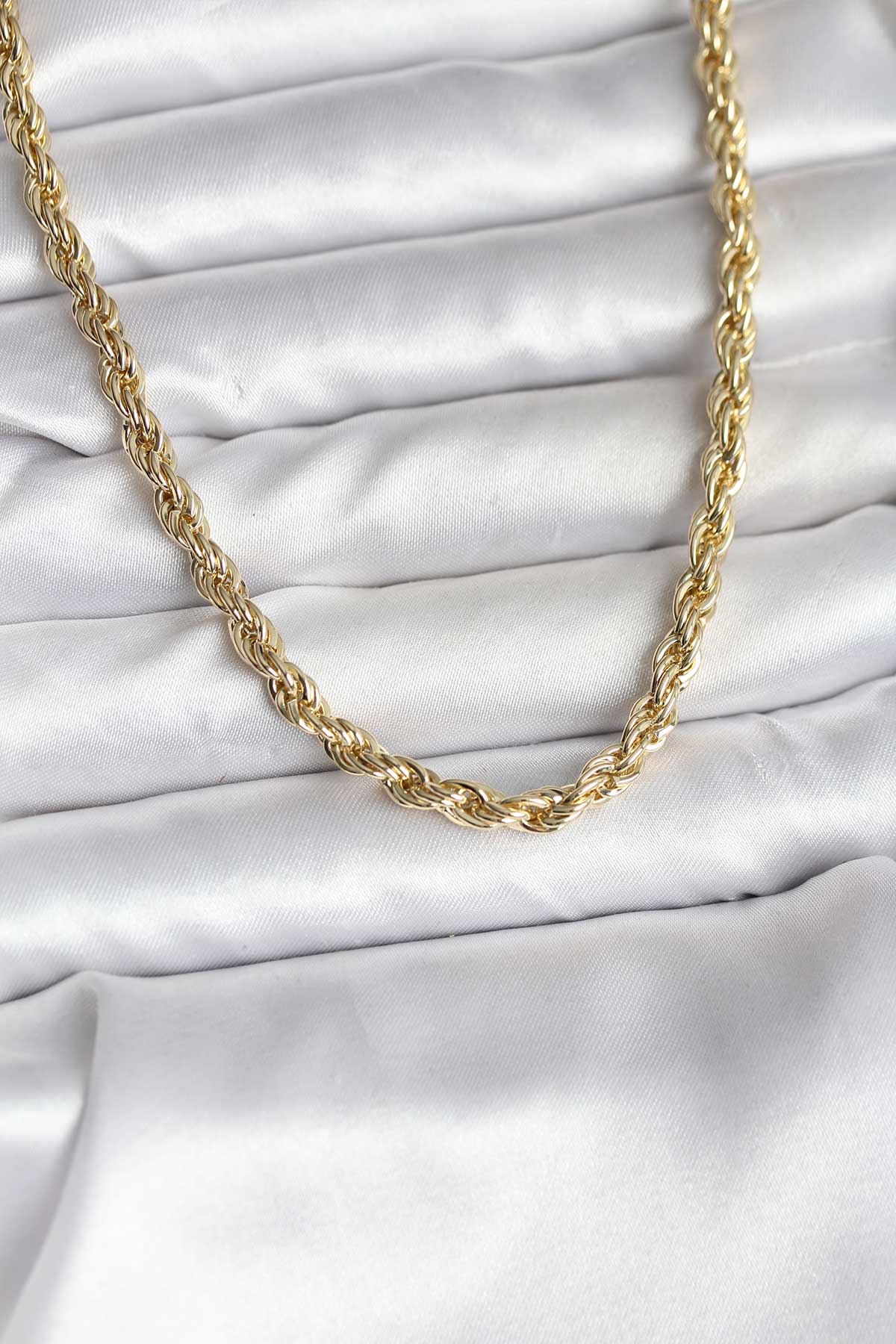 14K Gold Renk Kaplama Burgu Model Kadın Kolye