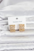 ZEVRA Motif Desenli Halka Küpe – Gold