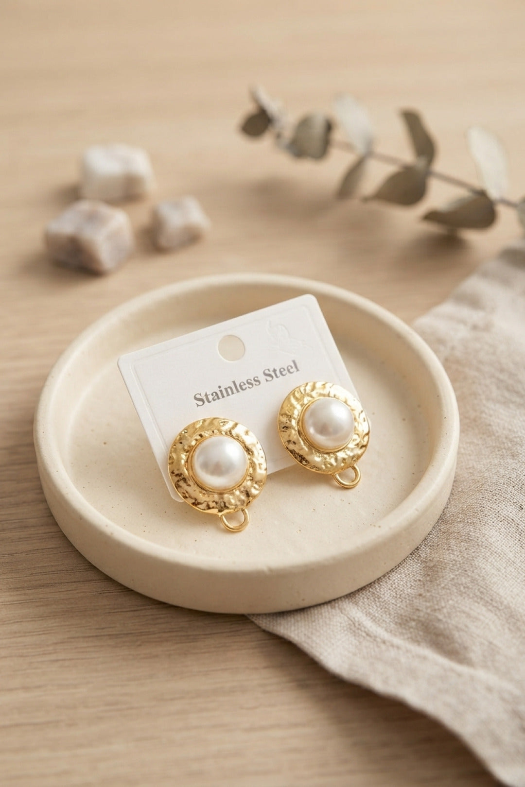 ZEVRA İncili Küpe – Gold