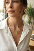 ZEVRA Zirkon Yonca Kolye – Gold