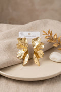 ZEVRA Lotus Yaprak Küpe – Gold